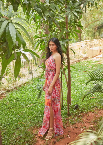 The Amber Dress - Pink/Red